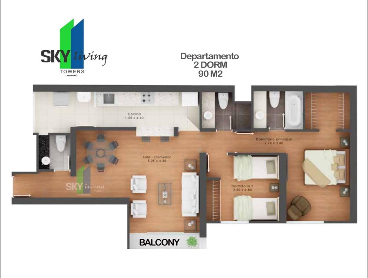 Skyliving Towers Apartments - Peru Lima Kültér fotó
